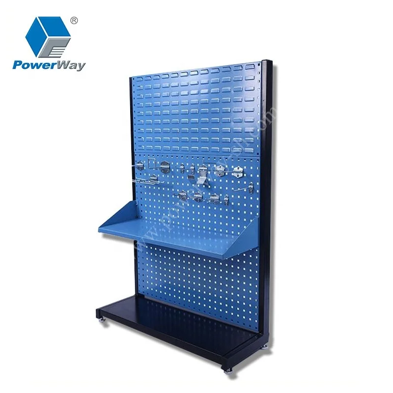 Powerway workshop spare parts storage bins organizer rack hand tool hanging rack