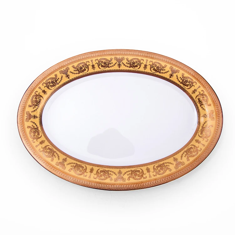 Italian Porcelain Dinnerware Fine Bone China Fish Plate