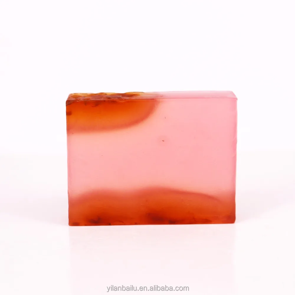 Transparent rose essential oil bath soap for 3~5stars hotel