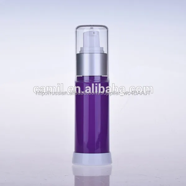 15 мл 30 мл 50 мл косметика оптовая продажа фиолетовый безвоздушного распылителя бутылка для лосьона