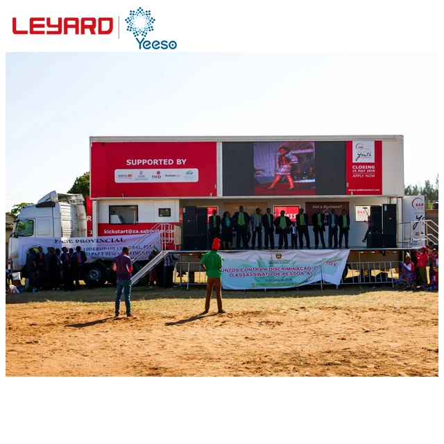 
Outdoor P4 advertising folding stage truck for sale 