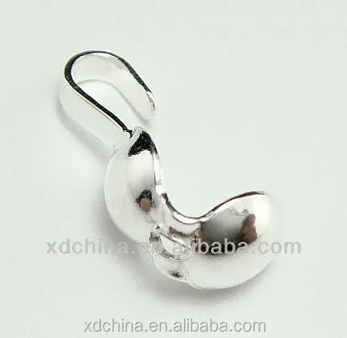 XD P217 925 sterling silver bead tip chain necklace end clasp Rope bag clasp  charms for jewelry making