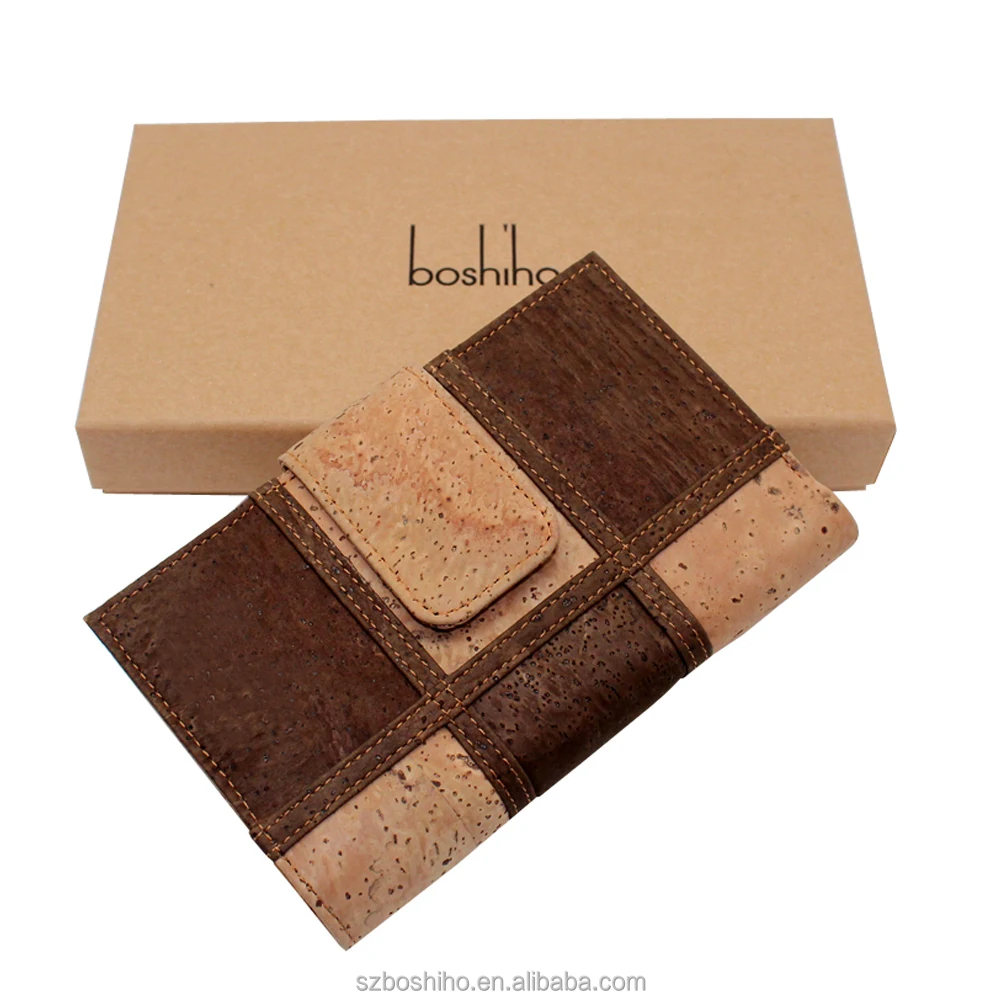 Boshiho wood lattice pattern cork wallet for vegan made of eco-friendly material wallet case for iphone x, for iphone 8,