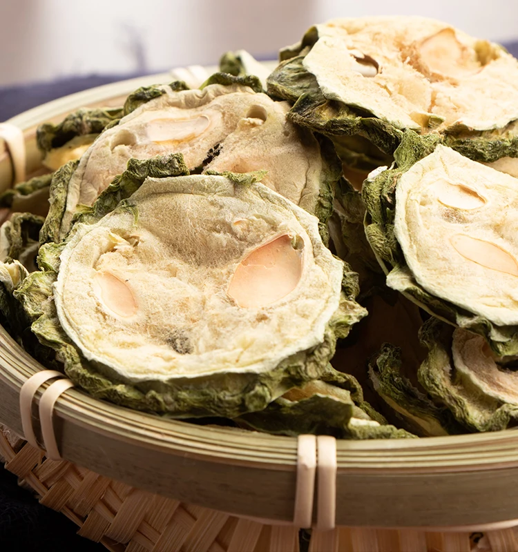 Сушеные кусочки горькой дыни Карелы горькой тыквы