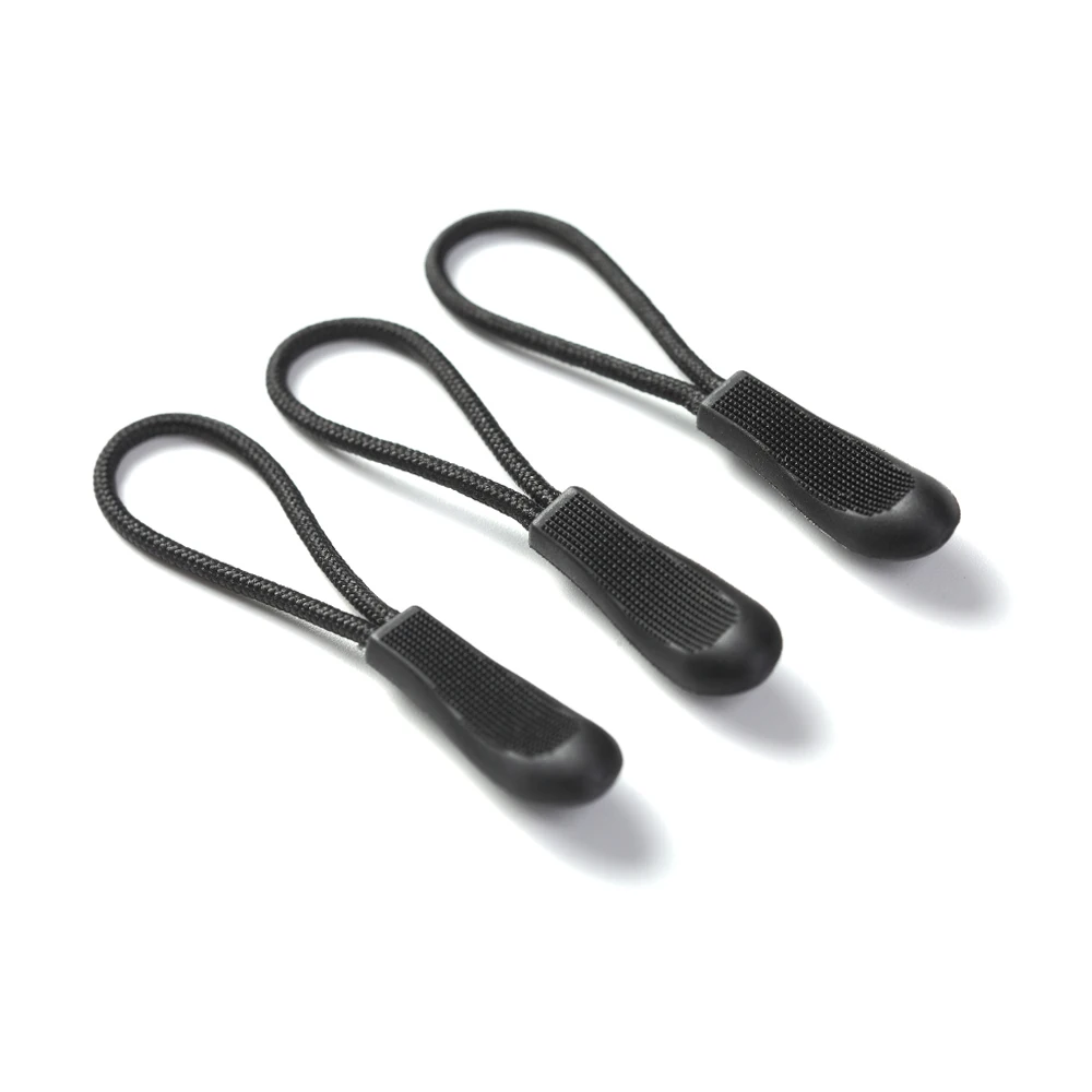 
Factory direct sale soft plastic cord zipper slider puller custom rubber zipper pulls 