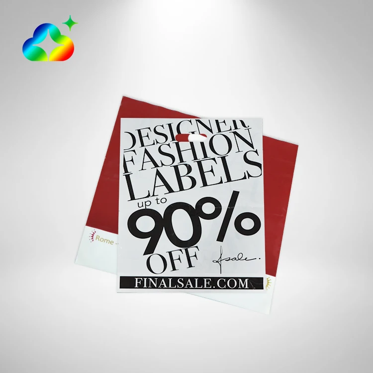 Customized Reusable Foldable Shopping Gift Packaging Die Cut Handle Plastic Bags With Handle Logo Print