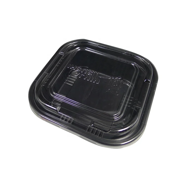 PS Square Disposable Plastic Sushi Container With Lid /Plastic Lid Storage Plastic Food Container