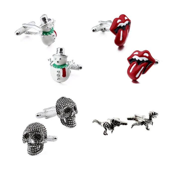 Fashion Logo Cufflinks Silver and Steel Plating