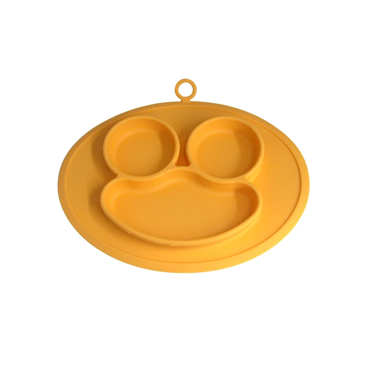
Eco-friendly Placemats Wholesale Baby Food Safe Bebes Plates Feeding Tray Silicone Baby Plate 