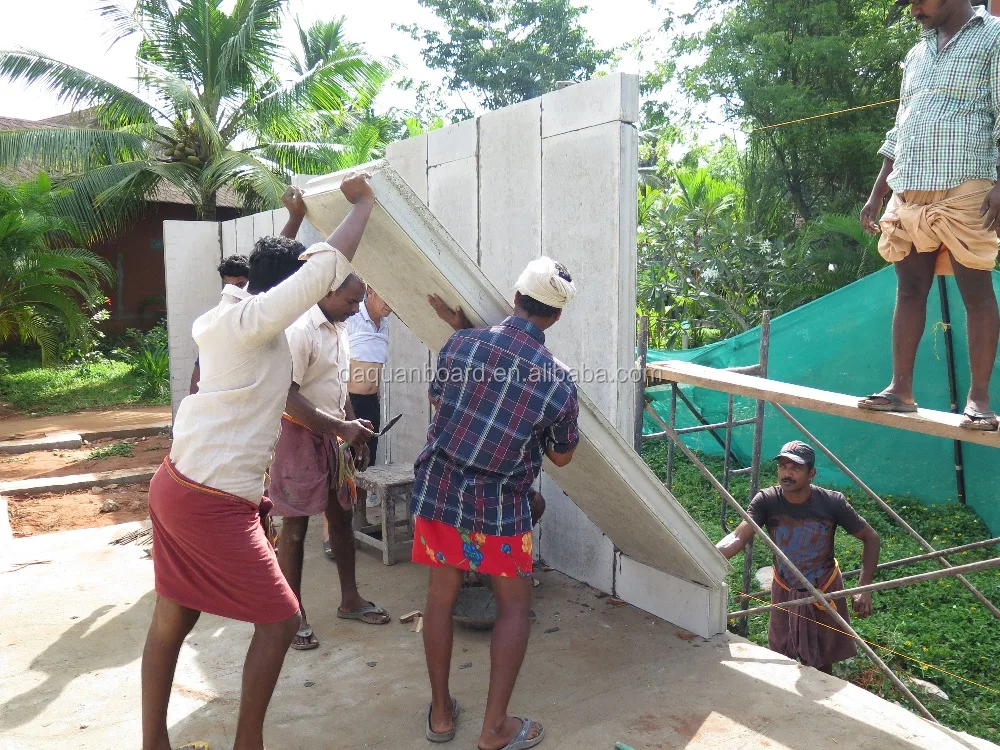 Low Cost Light Steel Structure Prefab House Villa - EPS cement sandwich wall panel