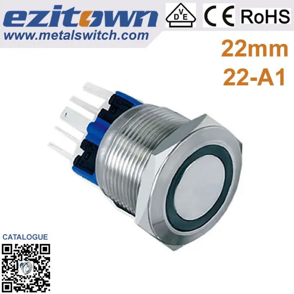 22mm антивандальный в выходные металла переключатель