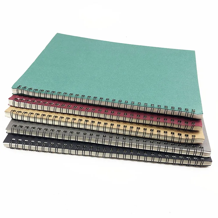 Wholesale B5 Size Kraft Paper Cover Spiral Bound Classmate School Notebook 200 Pages