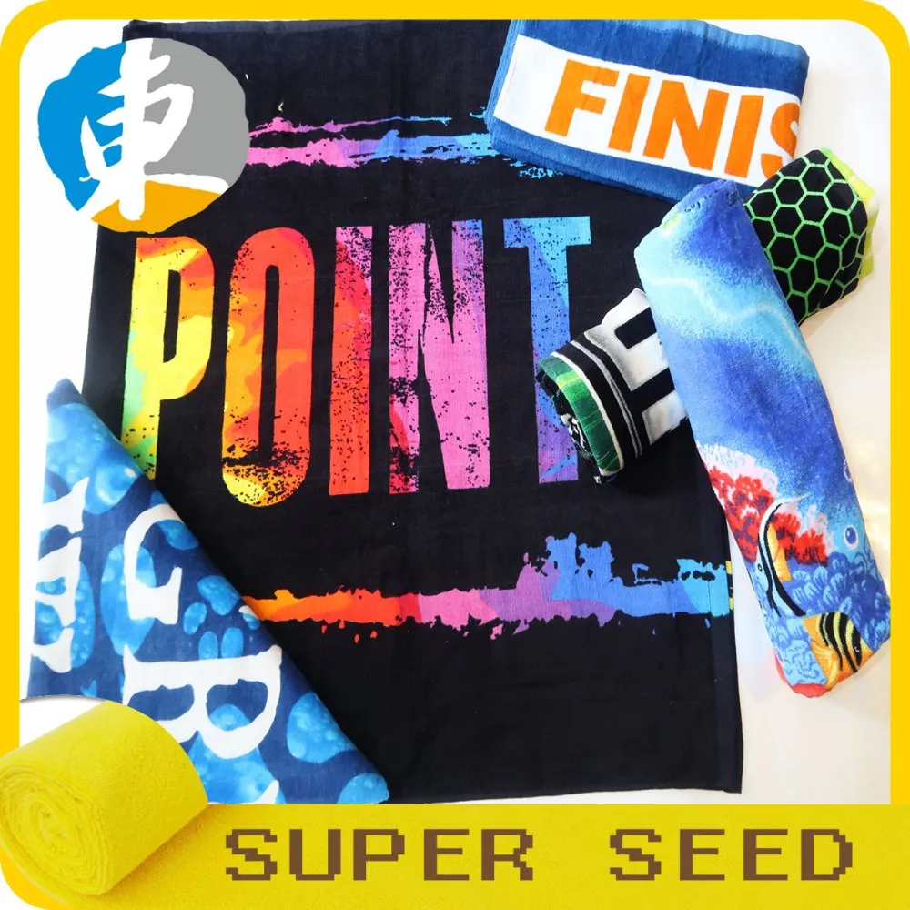 Cotton printed national bahamas flag beach towel