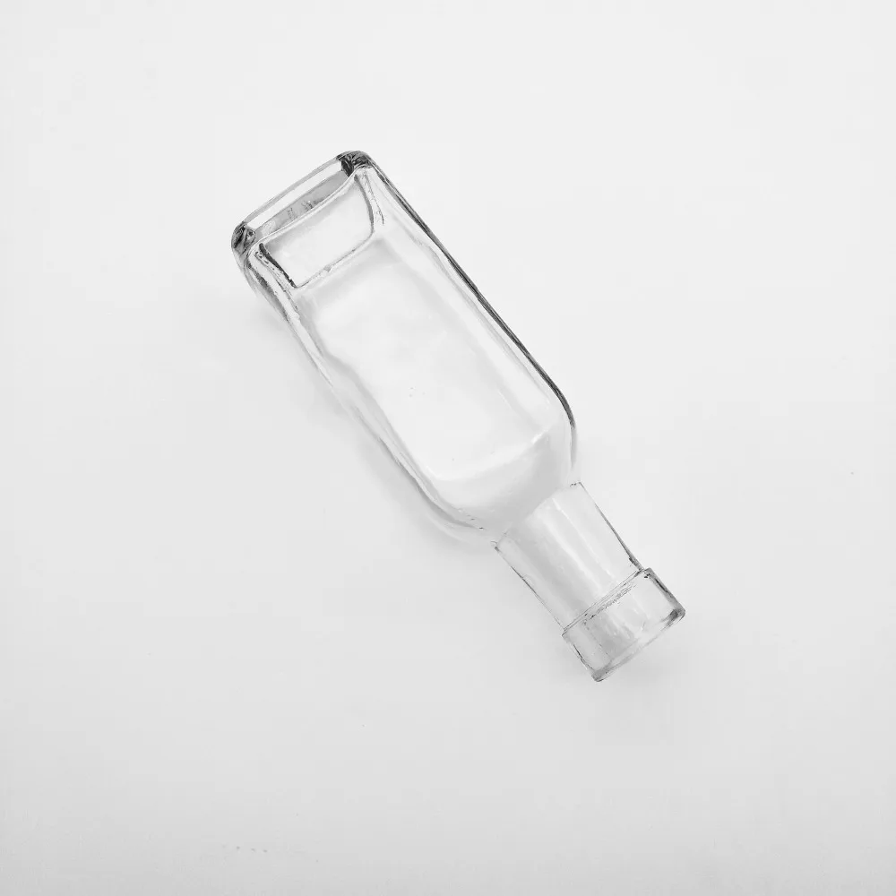 150ml Mini Clear Square Glass Bottle with Cork Top