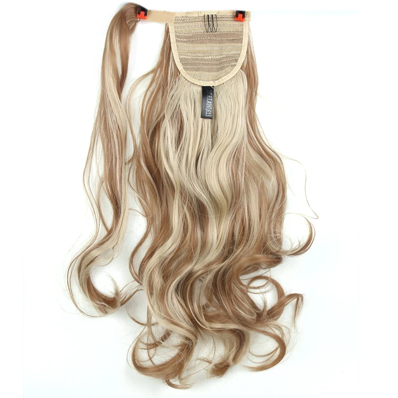 High quality drawstring ponytail clip hair, curly synthetic ponytail hair