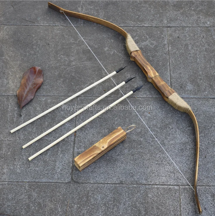 Lower price 100cm kids safety sports bamboo bow and arrow set