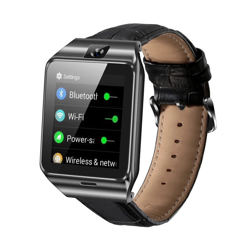 
China manufacturer Leather band 3G Android Smart Watch with SIM WiFi GPS 