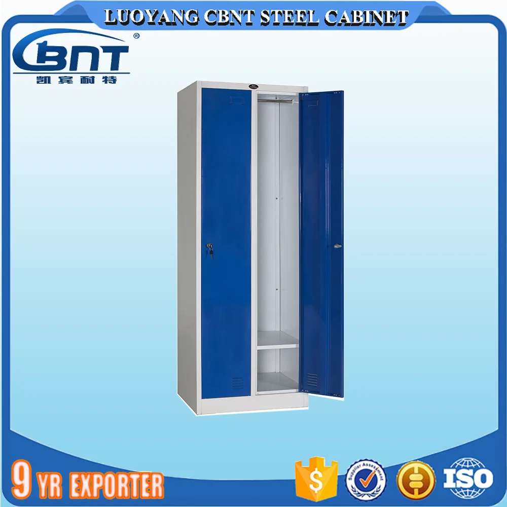 Luoyang CBNT Steel Cabinet Knock Down Structure 2 Doors Metal Storage Locker 2L-B1