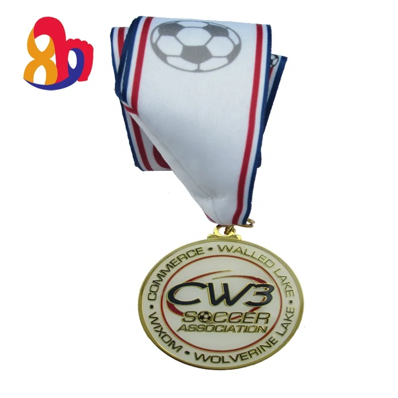 Manufacturer Complete set of custom 3D gold, silver and bronze Zinc Alloy Metal Medalla football awards medals