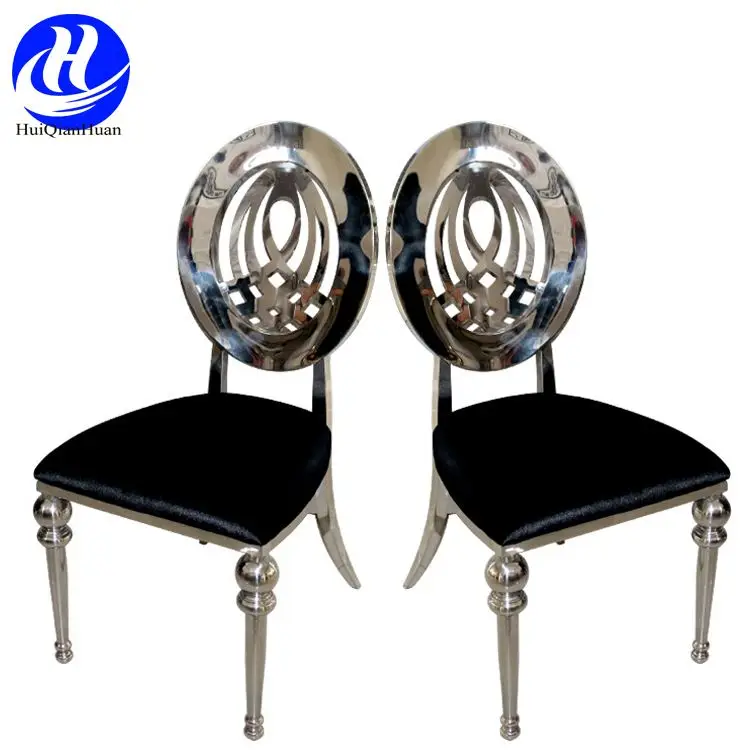 Foshan Hot Sale Stainless Steel Hotel Furniture Stackable Event Wedding Chair Dining Chairs For Reception