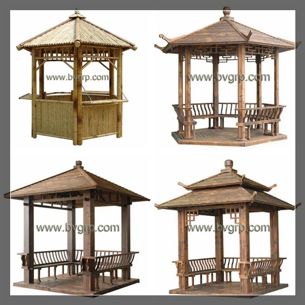 
Wind proof gazebo with most popular 2017 new design garden durable wood bamboo gazebo 