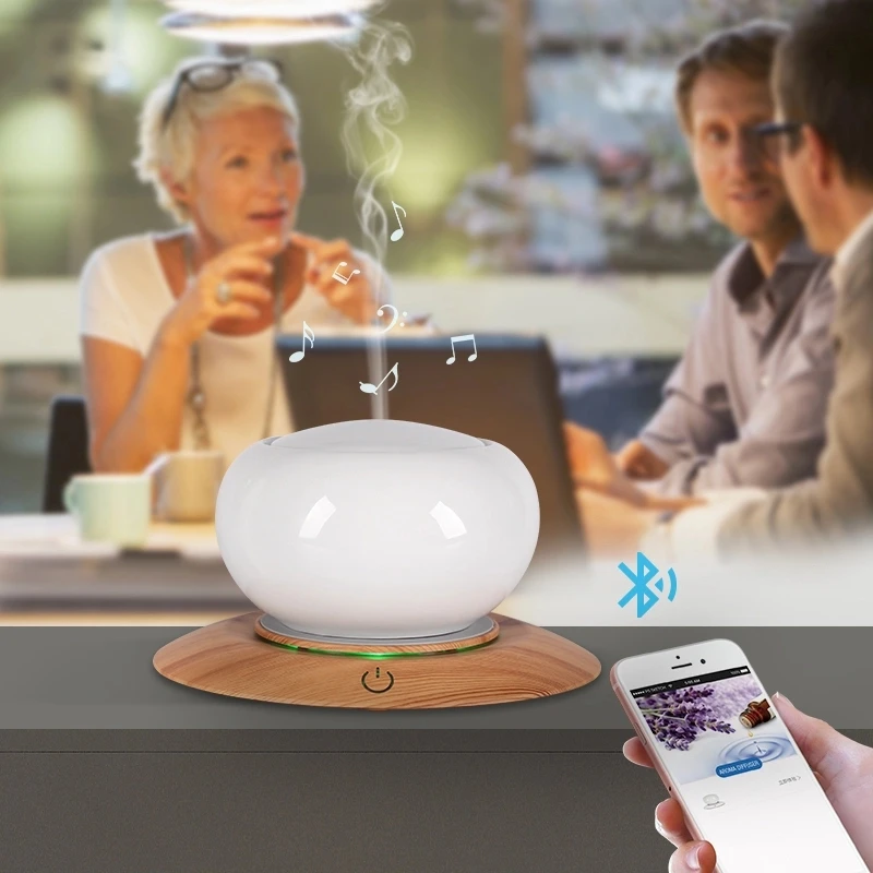 Air Perfume Scented Remote Controlled Ultrasonic Wholesale Music Essential Oil Humidifier Aroma Diffuser Ceramic With Remote