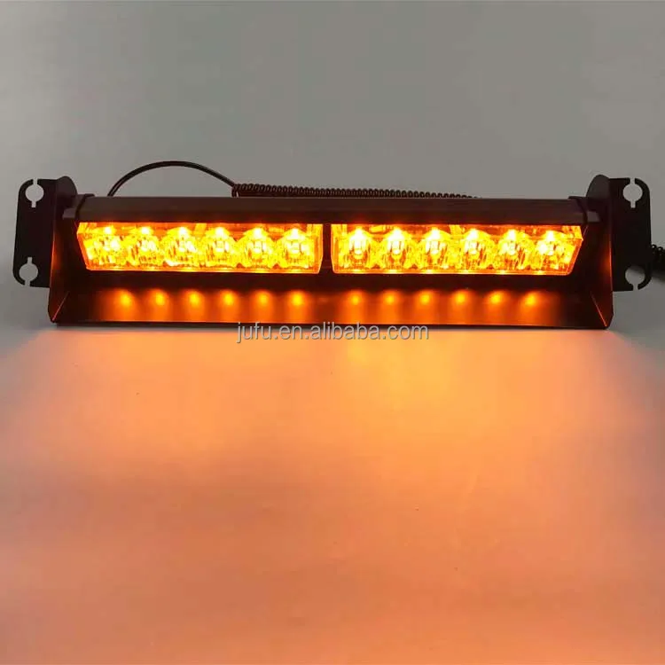 16 LED High Intensity LED Emergency Hazard Warning Strobe Lights 18 Modes for Interior Dash Deck Windshield with Suction Cup