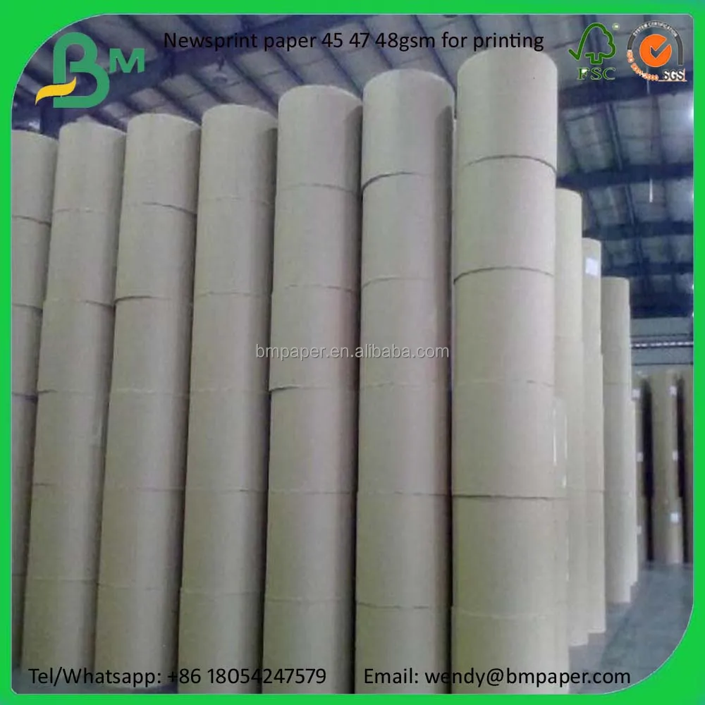 
45-55gsm Newsprint paper high brightness newsprint paper for wrapping and printing 