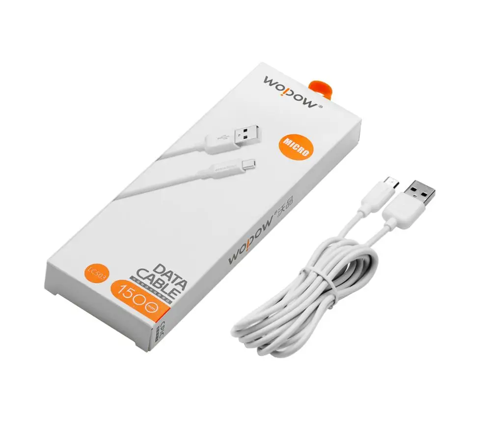 Usb-кабель Wopow LC503 для зарядки, 2 а, с кабелем micro usb 0,8 м, 1 м, 1,5 м