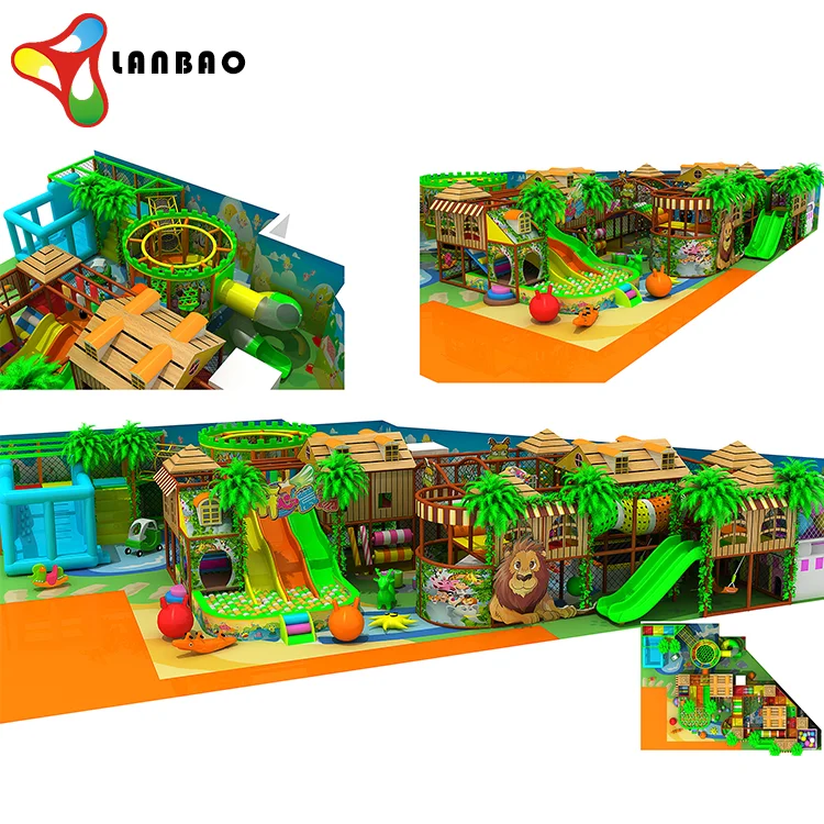 Large kids amusement parks children gym amusement park Indoor slides playground price