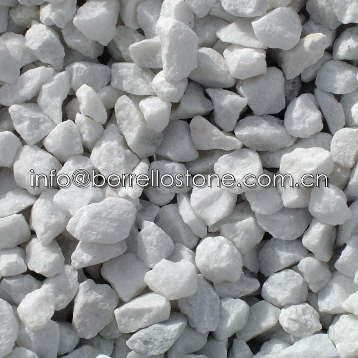 Colored crushed marble aggregate stone gravel