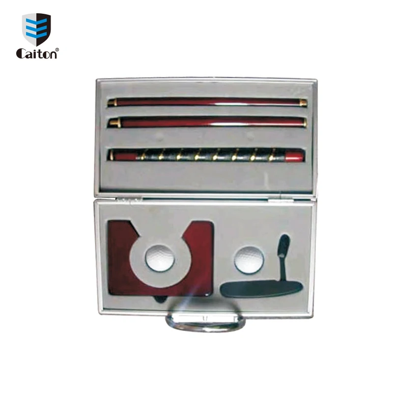 Caiton Creative Executive Complete Indoor Golf Putter Gift Set Mini Golf Putting Set Putting Green Aluminum Box