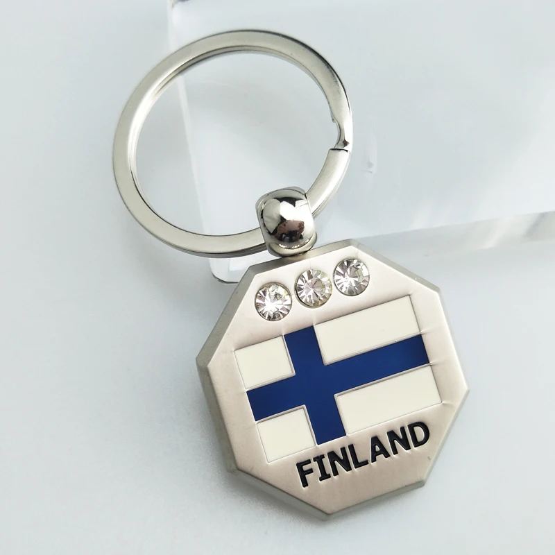 Custom finland souvenir keychain for promotional gifts
