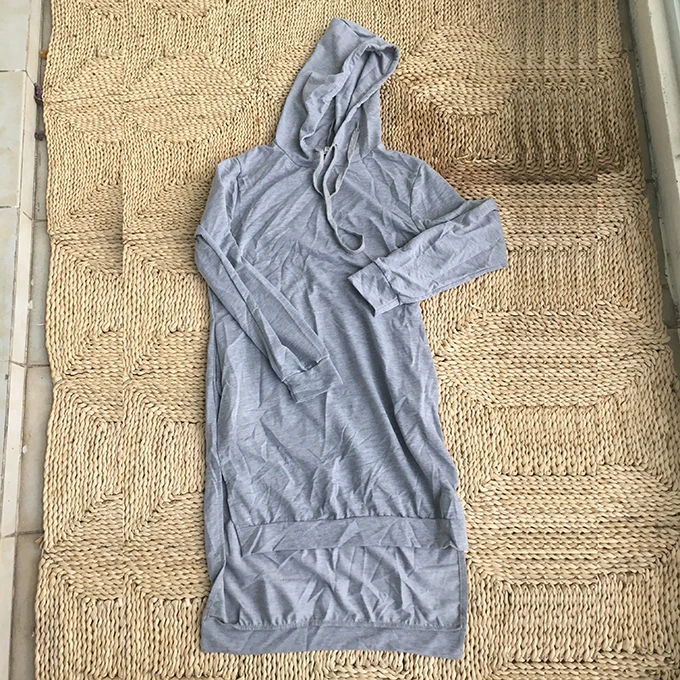 Wholesale Bulk OEM Plain High Quality Fashion Sweatshirt Long Cheap Hoody Dress Custom Solid Blank Pullover Women Hoodies