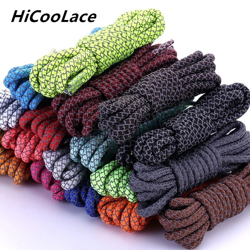 
2021 Fuzhou YiLong 3M Reflective Shoelaces Reflective Round Shoe Laces 22 Colors Colorful Safe Shoelace for Sneakers 