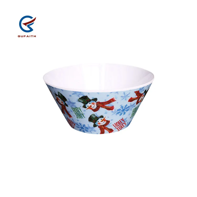 Wholesale 18 inch festival item Christmas plastic dinnerware melamine tableware plate bowl tray dinner sets