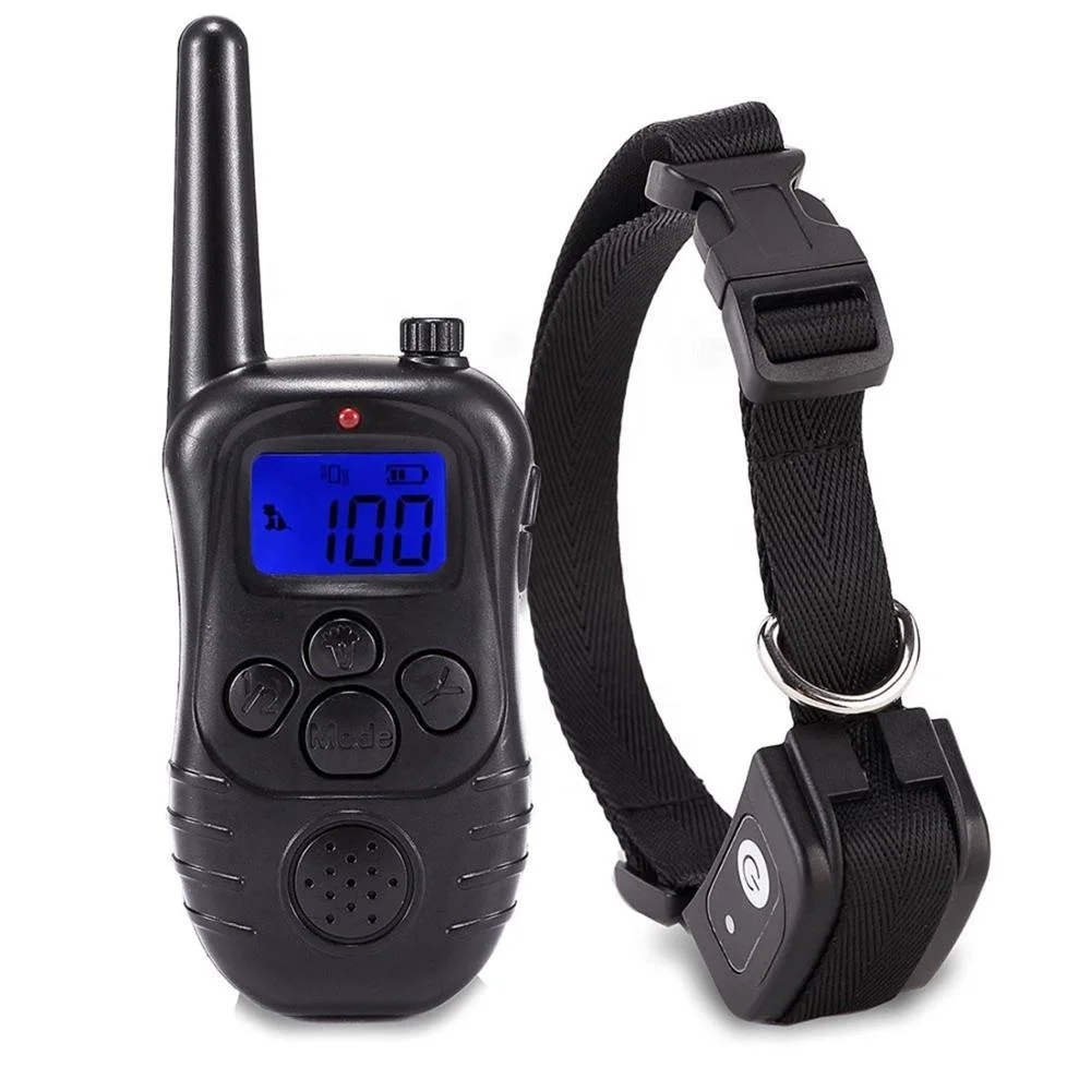 
100% Waterproof Rechargeable Shock Collar Beep Vibration Electric Shock Dog Training Collar 