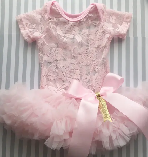 Baby Girl 1st birthday lace tutu bodysuit tutu outfit-newborn girls tutu dress