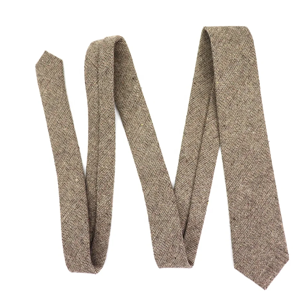 
 Оригинальный производитель, маленький минимальный заказ, Мужской Повседневный Классический Модный шерстяной твидовый узкий тонкий мужской галстук с градиентом в елочку ручной работы  