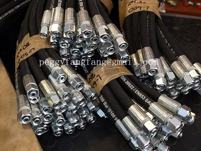 hydraulic block rubber hose, nut and O-ring, connections