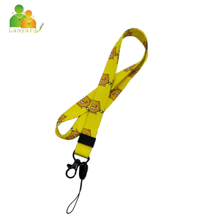 Высококачественная термопереводная печать с пользовательским логотипом полиэстер розовый стиль ID карты аниме телефон брелок ремешки