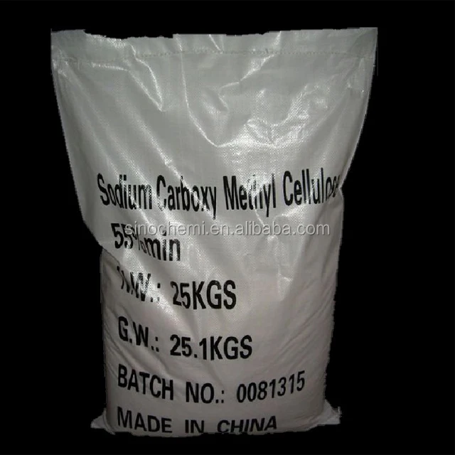 
White Powder Cmc For Juice In 25kg Kraft Paper Bag 