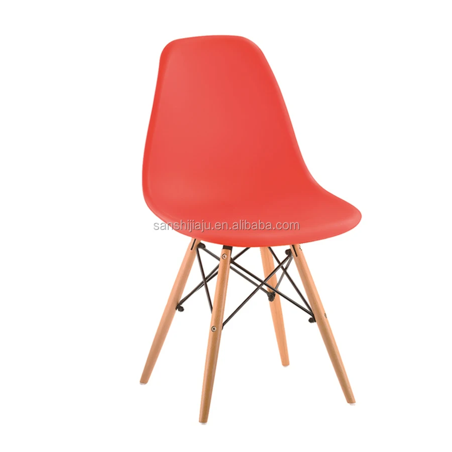 
ABS coffee chair with solid wood leg plastic dining chairs 