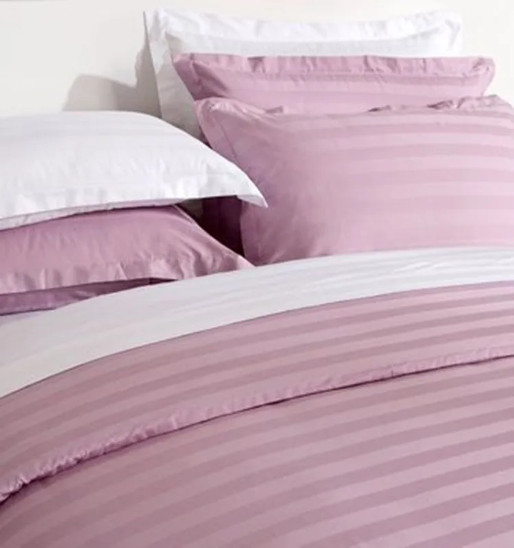 100 cotton dyed 3cm jacquard satin stripe fabric for home textile Organic Cotton Fabric