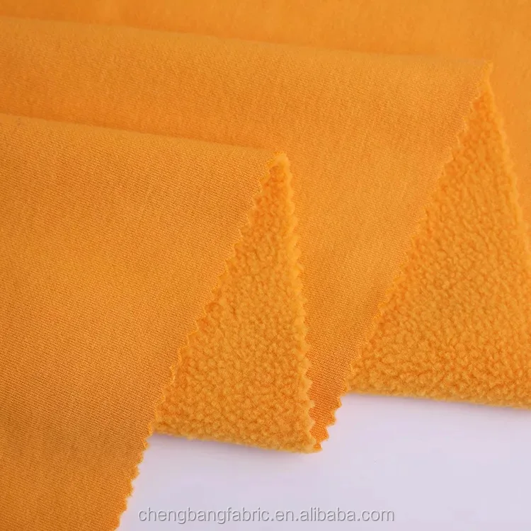Fabric factory 300gsm 50 cotton 50 polyester wide width terry brushed fabric for sweatshirt