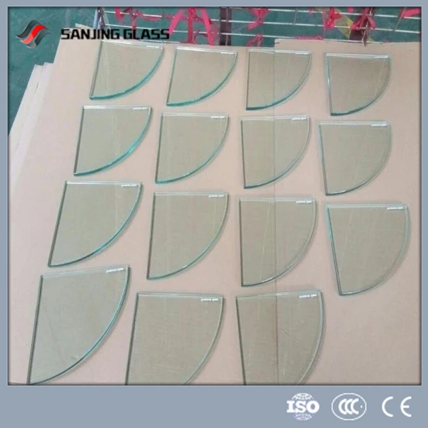 Tempered small glass for shower brackets