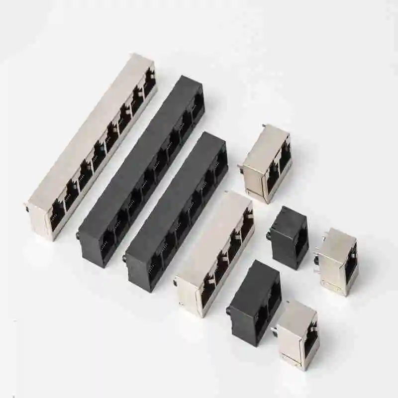6p6c (RJ11, RJ12, RJ14, RJ25) 90 Angle (Right) Unshielded Cat3 Jack Modular Connector