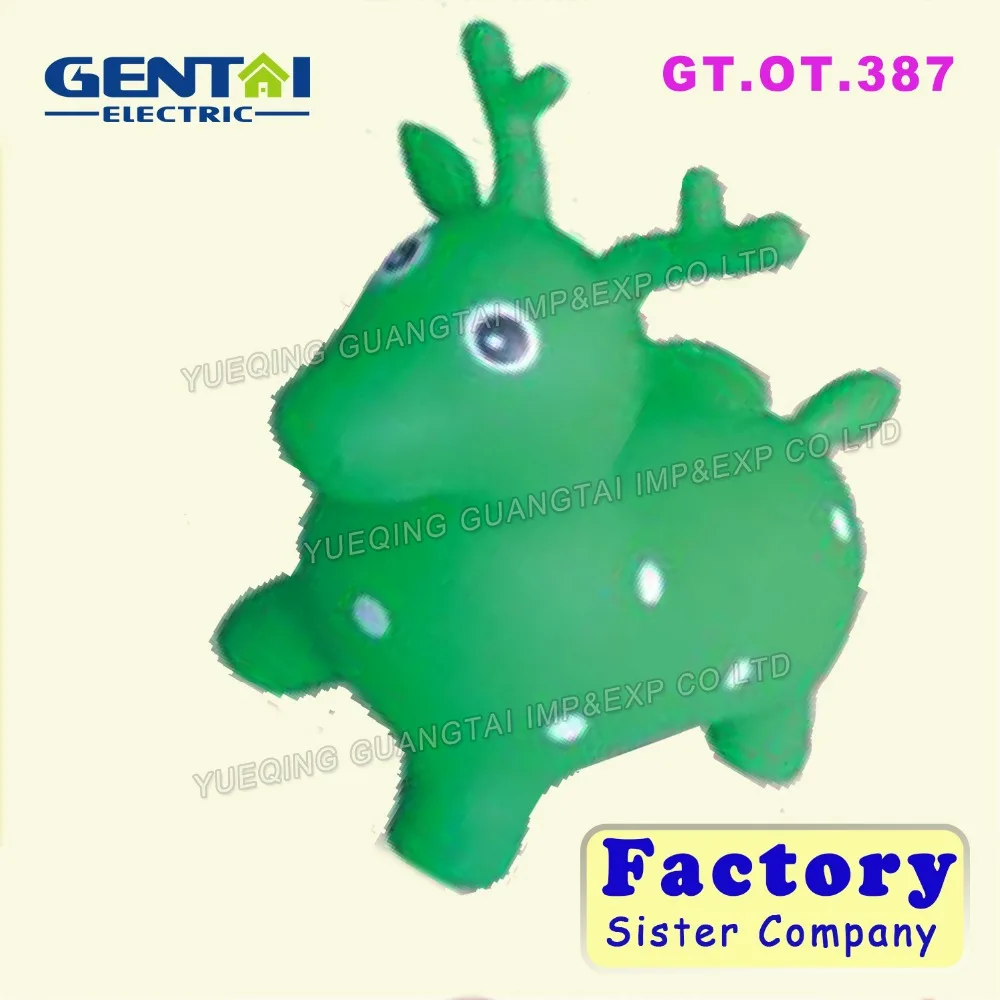  Updated animal inflatable toy jumping horse with non-toxic PVC