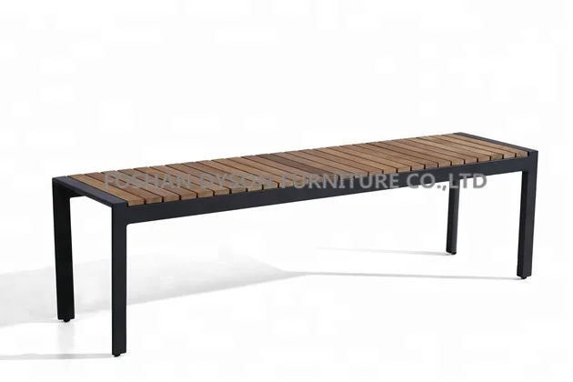 New arrival morden aluminium garden dining set high quality aluminium table with bench chairs