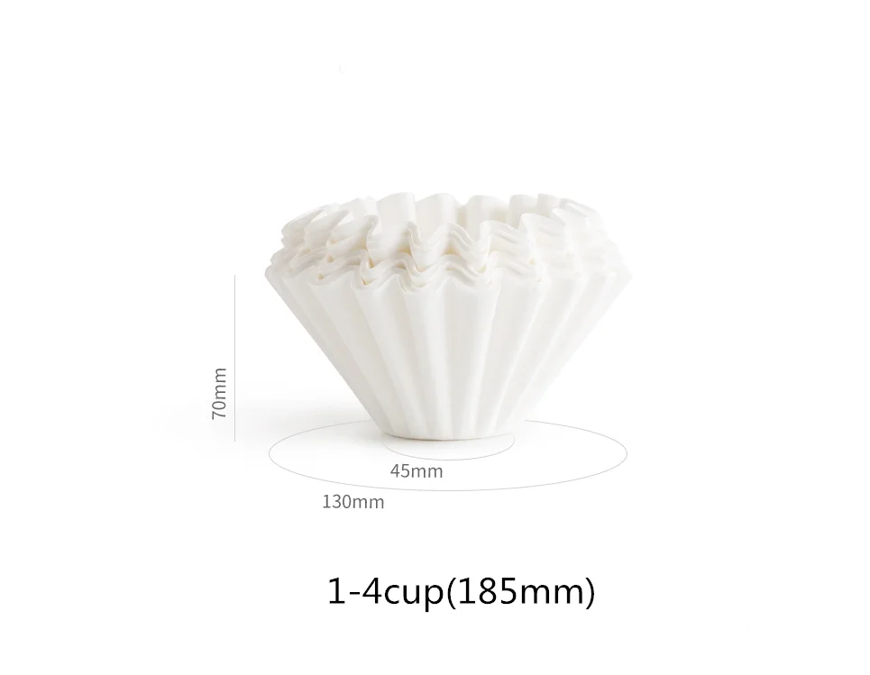 Горячая продажа Чаша Форма 1-4cup белый отбеленный кофе фильтр бумага кофе фильтр бумаги 1x2